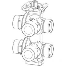 Imi ta 6-Wege-Ventil dzr, gelbes Gehäuse dn 15, Eurokonus
