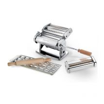 Set de regalo compuesto por iPasta t. 2/6,5 mm Classica, molde para ravioles, cortapastas y rodillo. - Imperia