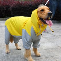 Ensoleille - Imperméable pour chien de compagnie vêtements pour chiens traitement vêtements vêtements grand chien imperméable à quatre pattes golden