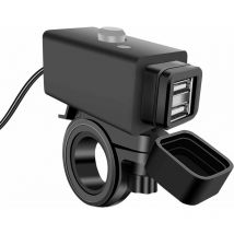 Ersandy - Imperméable Moto usb Chargeur avec Interrupteur 5V Dual Ports