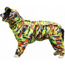 Imperméable pour chien avec capuche amovible (vert camouflage, 18) Fei Yu