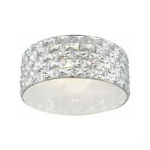 Impex Lighting - Impex Aruba Plafón empotrado led de 5 luces Plafón de cristal cromado