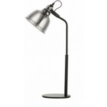 Impex Ava Lampe de Table 1 Lumière Verre Fumé Noir