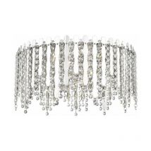 Impex Lighting - Impex Belize Plafonnier affleurant à 6 lumières del Plafonnier en cristal chromé