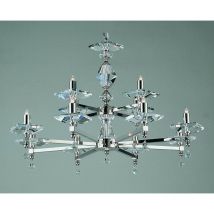 Impex Lighting - Impex Capri Lampadario a 12 bracci in vetro ottico