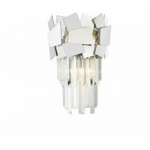 Impex Celine 2-flammige Wandleuchte Chrom Kristall