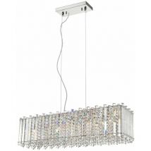 Impex Clara Cristal Cromado Oblongo de 7 Luz