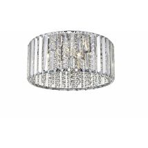 Impex Diore Plafoniera a 5 luci da soffitto in cristallo cromato