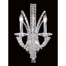 Impex Lighting - Impex Eclipse Applique murale à 2 bougies en cristal chromé