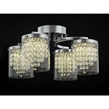Impex Lighting - Impex Florina Chrome affleurant à 4 lumières del
