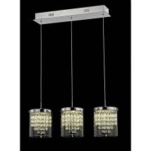 Impex Lighting - Impex Florina Suspension de barre de plafond chromée à 3 lumières del