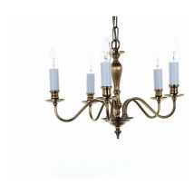Impex Georgian Lampadario a 5 bracci in bronzo chiaro