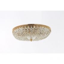 Impex Hanover Halbbündige Strass-Gold-Deckenleuchte
