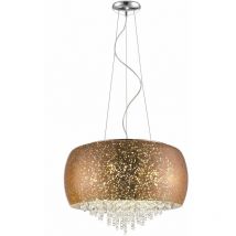 Impex Lighting - Impex Luna 5-flammige Kupfer-Kristall-Anhänger-Deckenleuchte