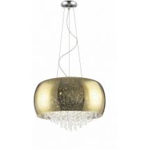 Impex Lighting - Impex Luna 5-Licht-Gold-Kristall-Anhänger-Deckenleuchte