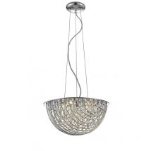 Impex Millie Plafoniera a sospensione in cristallo cromato a 6 luci