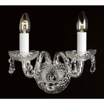 Impex Modra Kristallbesetzte Wandkerzen-Wandlampe