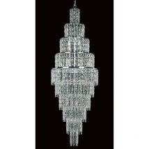 Impex New York Plafonnier haut à 24 lumières, chrome poli