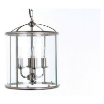 Impex Lighting - Impex Orly Runde Laternen-Deckenleuchte aus satiniertem Nickel