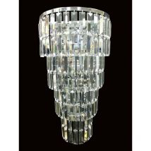 Impex Lighting - Impex Padua Applique murale à 5 lampes en cristal au plomb, chrome poli