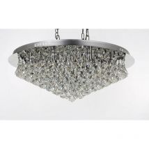 Impex Lighting - Impex Parma Plafonnier affleurant chromé à 12 ampoules Parma