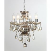 Chandelier without lampshades Rodeo Chrome 4 bulbs 40cm