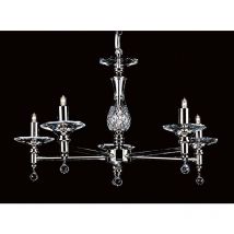 Impex Lighting - Impex San Marino Kronleuchter aus Nickel mit 5 Armen