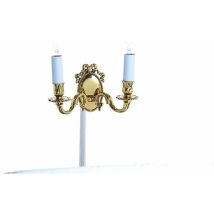 Impex Lighting - Impex Sandringham Applique Bougie en Laiton Poli