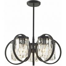 Impex Talin Montatura a soffitto nera semi-incasso a 5 luci