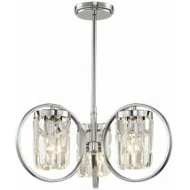 Impex Lighting - Impex Talin Plafonnier chromé semi-encastré à 3 ampoules