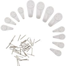 Set Di 12 Ganci Con Chiodi In Metallo Per Cemento E Legno