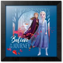Impression encadrée 30x30 cm disney frozen croire au voyage