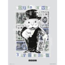Imprimé 30x40 cm monopoly tu ne peux jamais battre la banque
