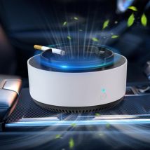 In 1 Aschenbecher mit Luftreiniger - Intelligenter elektronischer Aschenbecher gegen Geruch, Rauchsauger-Aschenbecher, tragbarer multifunktionaler