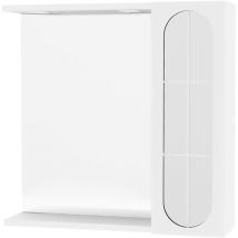 Ina' Einzel-Hänge-Badezimmerspiegel Cm 57 x 16 x H.57 - Weiß lackiert