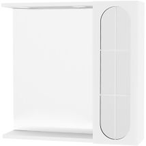 Savinidue - Ina' Miroir Salle De Bain Suspendu Simple Cm 57 X 16 X H.57 - Laqué Blanc