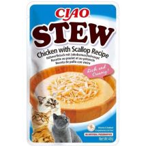 Nourriture Humide Pour Chat Inaba Ciao Délice Ragoût De Poulet Et Pétoncles 40g