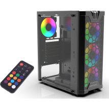 Inca - empousa Premium Computer case EMG-15XB 4x argb Lüfter led Glasscheibe schwarz