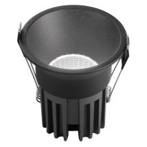Intec - Faretto Ad Incasso Led Cob Quark In Alluminio Nero Con Funzione Cct 18w'
