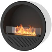 Sololed - Incircle Wand-Bioethanol-Kamin - Runder Design-Biokamin zum Aufhängen an der Wand, d. 72 cm
