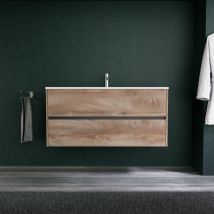 Inda - Meuble De Salle De Bain 2 Tiroirs L.120 Avec Vasque Mat /
