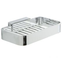 Cesta de almacenaje L.15 H.3 cm Lea cromo pulido - Inda