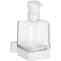 Dispenser sapone a parete Lea bianco opaco/vetro satinato - Inda
