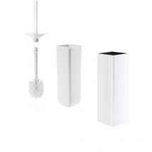 Inda - Escobillero de pared My Way en acero blanco mate