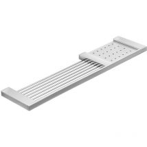 L.52 cm cesta de almacenamiento con estante extraíble Divo cromo pulido - Inda