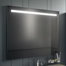 Lea LED-Spiegel 120x80cm mit Draht und satiniertem Rahmen - Inda