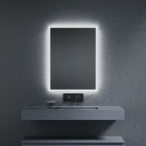 Inda - LED-Spiegel Pirano+60x80cm weiß dimmbares Licht und Intensität