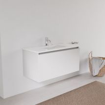 Mobile bagno 1 cassetto L.100 con lavabo squadrato - - Inda