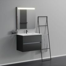 Mobile bagno 2 cassetti L.80 con lavabo specchio - Inda