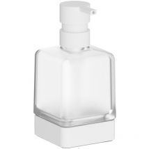 Seifenspender Lea mattweiß/satiniertes Glas 250 ml - Inda